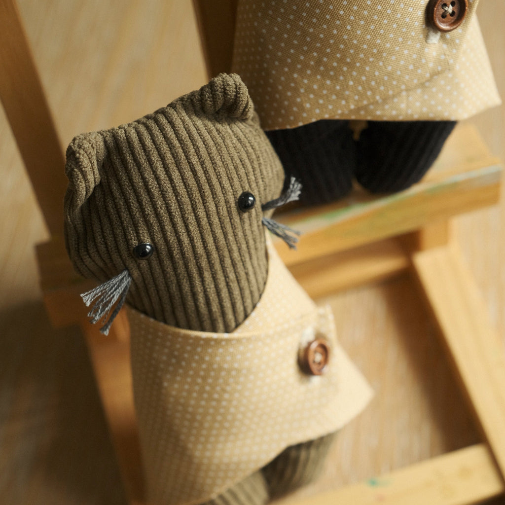 Puff Plush Cat with Pastry Wrap