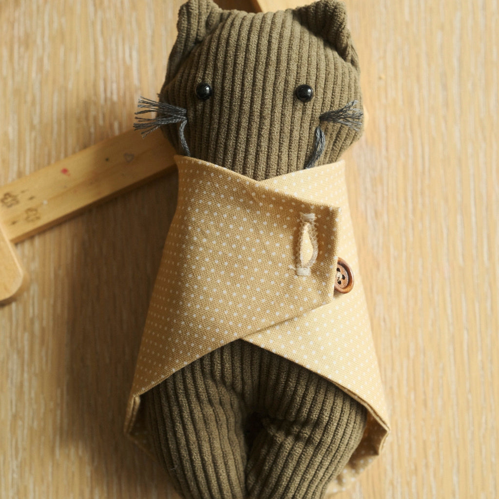 Puff Plush Cat with Pastry Wrap
