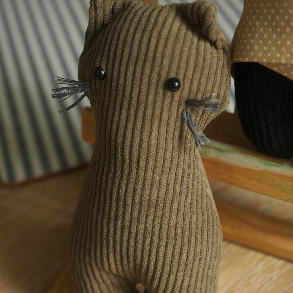 Puff Plush Cat with Pastry Wrap