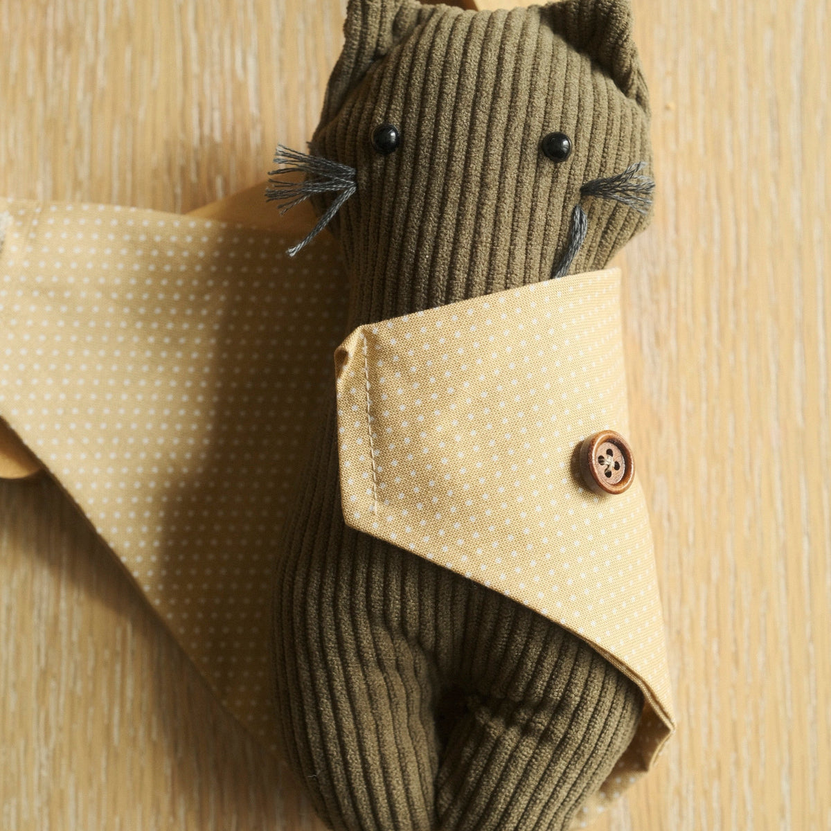 Puff Plush Cat with Pastry Wrap